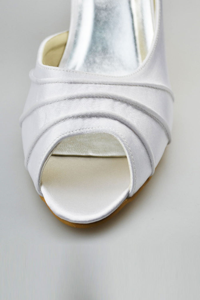 Simple Elegant Peep Toe Handmade Wedding Shoes S72