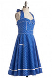 Real Beautiful Handmade Cute Halter Polka Dot Vintage Dress V9