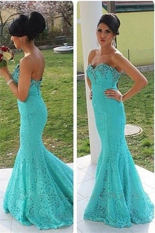 Mother Of The Bridal Dresses Mermaid Lace Beading Prom Dress K629