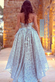 Unique Lace Sweetheart High Low Ball Gown Prom Dress For Teens Graduation Dress OK675