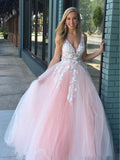 Stunning Lace Applique Ball Gown Long Ball Gown Prom Dress Quinceanera Dress OKN86