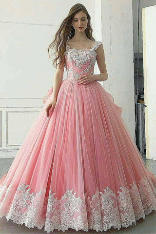 Pink Prom Dress,A Line Prom Dresses, Ball Gown Prom Dresses,Custom made Evening Dress,A Line Prom Gowns,Formal Women Dress,Pink Prom Dress.Pretty Quinceanera Dress